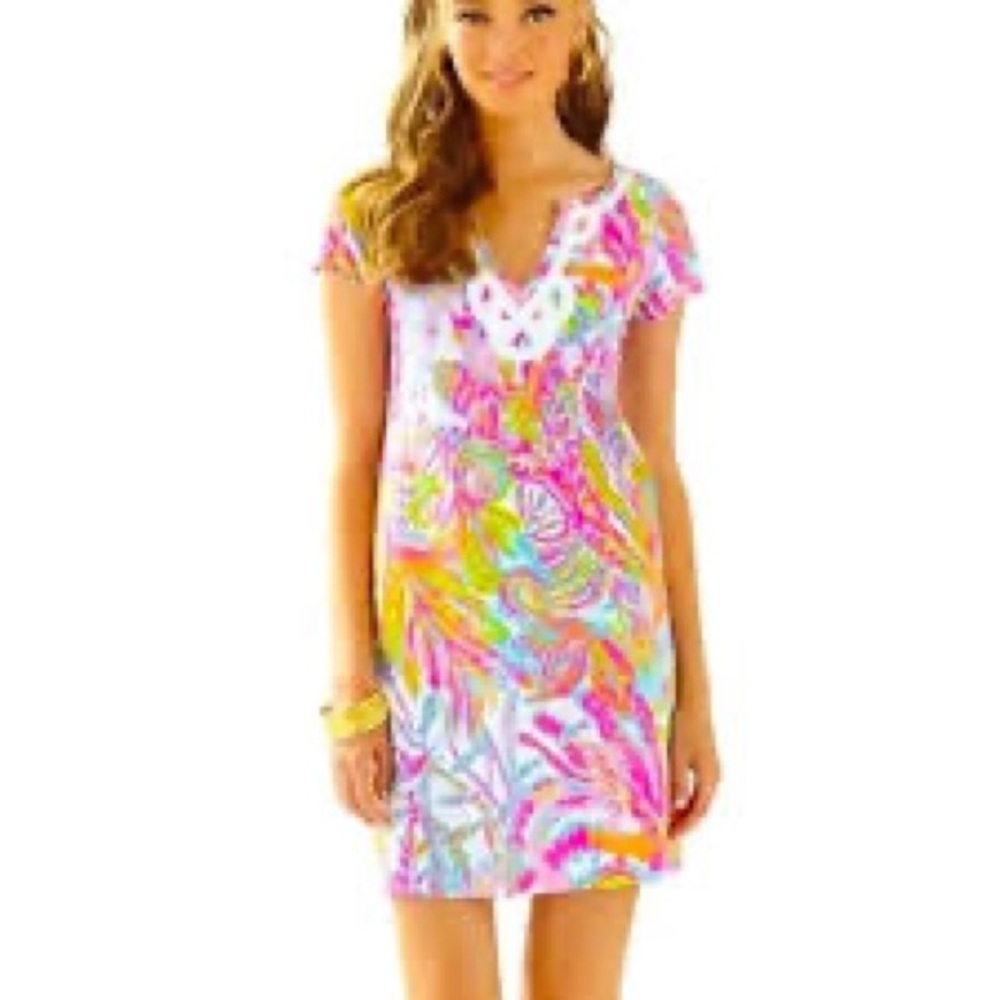 New Lilly Pulitzer Brewster Dress Scuba to Cuba Short Sleeve Tshirt Medium Pima
